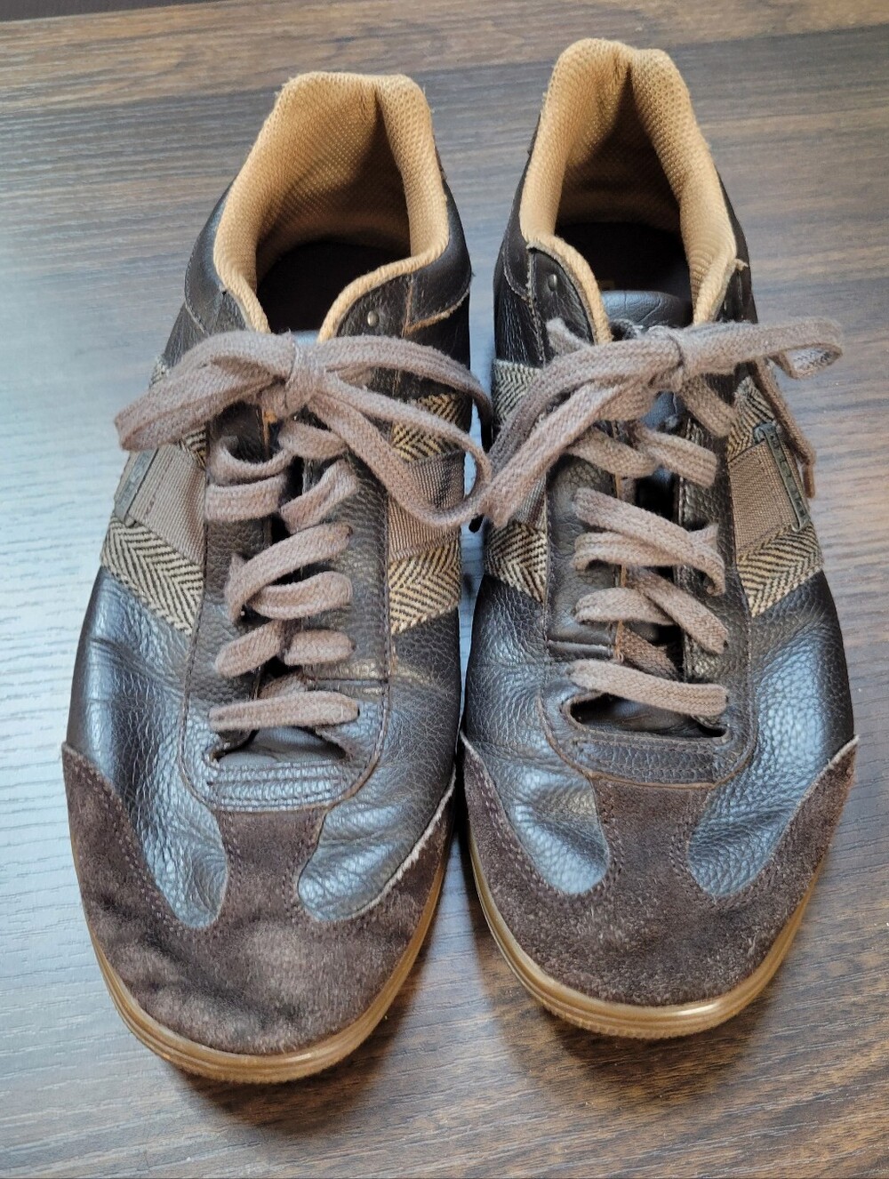 Diesel Lounge Sneakers Brown Seude Trainers Mens Size 8.5 Sporty Y2K Casual